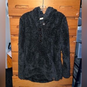 Cozy Black Teddy Sweater LARGE